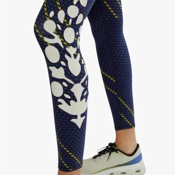FP Movement by Free People Navy and Yellow Patterned Leggings - Picture 3 of 6